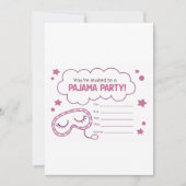Pyjamafeest Uitnodiging voor Meisjes (Voorkant)