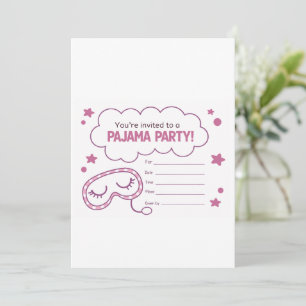 Pyjamafeest Uitnodiging voor Meisjes