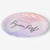 Pyjamafeestje Pastel Roze Paars Elegant  Papieren Bordje (Gekanteld)