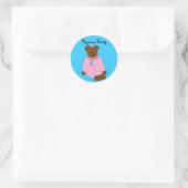 Pyjamafeestje Ronde Sticker (Tas)