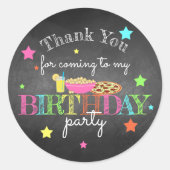 Pyjamaparty Bedankt Sticker (Voorkant)