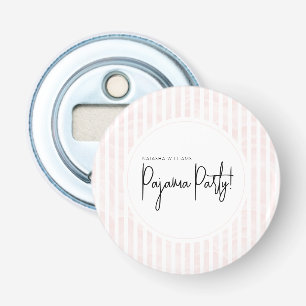 Pyjamaparty Chic Roze Strepen  Button Flesopener