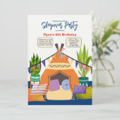 Pyjamaparty Kaart (Staand voorkant)