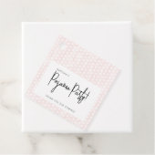 Pyjamaparty Stippen Zacht Roze Bedankjes Labels (In situ)