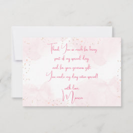 Pyjamaparty verjaardagsfeestje voor kinderen bedankkaart