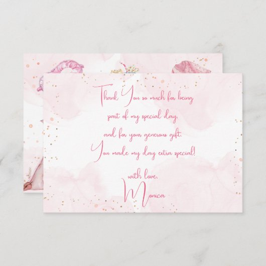 Pyjamaparty verjaardagsfeestje voor kinderen bedankkaart (Voorkant / Achterkant)