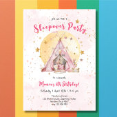 Pyjamaparty verjaardagsfeestje voor kinderen kaart