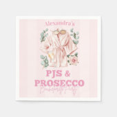 Pyjama's en Prosecco Bachelorette-feestje Servet (Voorkant)