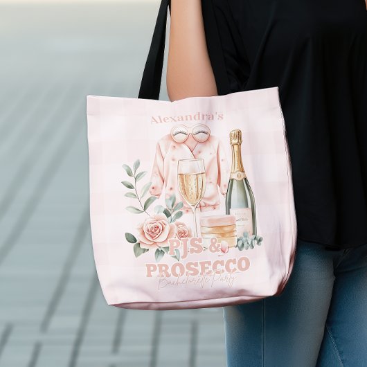 Pyjama's en Prosecco vrijgezellenfeest Tote Bag