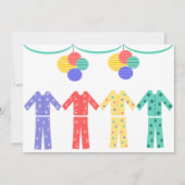 pyjama's in een Row Pajama-partij Kaart (Voorkant)