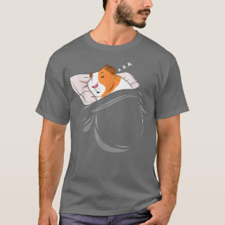 Pyjamas Outfit Gift Snuggling Guinea Pig  T-shirt
