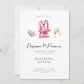 Pyjamas Prosecco Bachelorette Party Route Kaart (Voorkant)