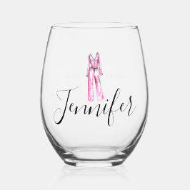 Pyjamas Prosecco Chic Bachelorette Party Dank u Wijnglas Zonder Voet