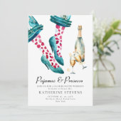 Pyjamas Prosecco Chic Bachelorette Party Route Kaart (Staand voorkant)