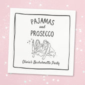 Pyjama's & Prosecco Persoonlijk Afscheid Als Meisj Servet