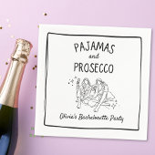 Pyjama's & Prosecco Persoonlijk Afscheid Als Meisj Servet