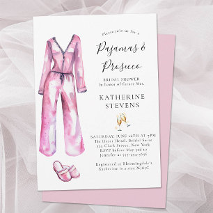 Pyjamas Prosecco PJ Lingerie Party Vrijgezellenfee Kaart