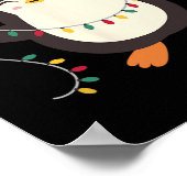 Pyjama's Schattigee Pinguïns Xmas Santa Lights Ker Poster (Hoek)