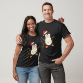 Pyjama's Schattigee Pinguïns Xmas Santa Lights Ker T-shirt (Unisex)