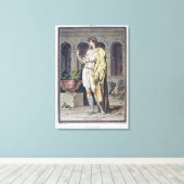 Pylades, kostuum voor "Andromache" van Jean Racine Canvas Afdruk (Insitu (Houten vloer))