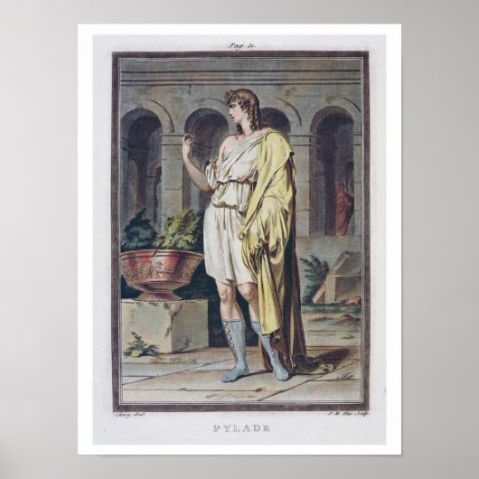 Pylades, kostuum voor "Andromache" van Jean Racine Poster (Voorkant)