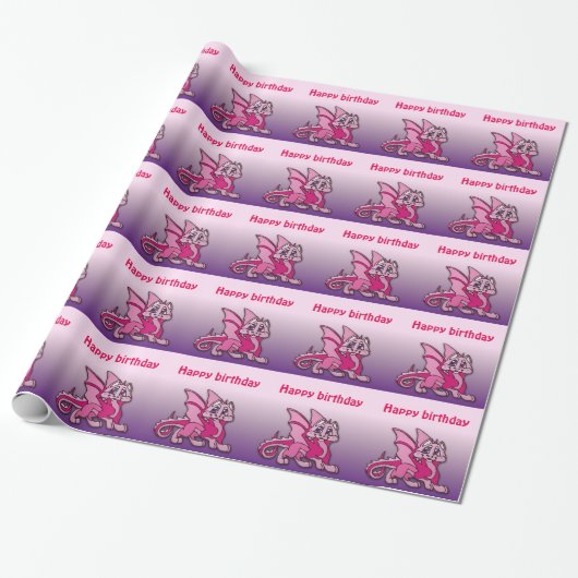 Pynky de draak cadeaupapier (Uitgerold)