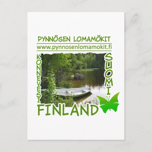Pynnösen Lomamökit briefkaart - pas aan (Voorkant)