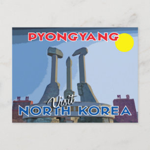Pyongyang, bezoek Noord-Korea Briefkaart