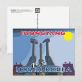 Pyongyang, bezoek Noord-Korea Briefkaart (Voorkant / Achterkant)