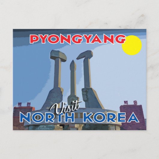 Pyongyang, bezoek Noord-Korea Briefkaart (Voorkant)