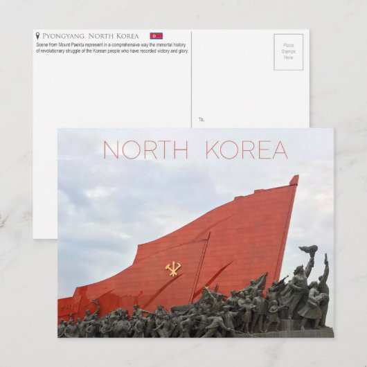 Pyongyang, Noord-Korea Ansichtkaart Briefkaart (Voorkant / Achterkant)