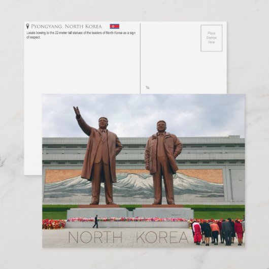 Pyongyang, Noord-Korea Briefkaart (Voorkant / Achterkant)