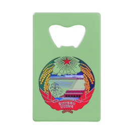 Pyongyang, Noord-Korea (DVK) Heremitisch Koninkrij Creditkaart Flessenopener