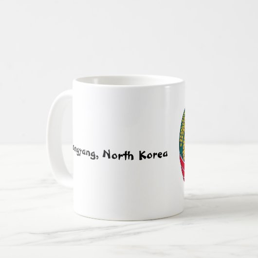 Pyongyang, Noord-Korea (DVK) Heremitisch Koninkrij Koffiemok (Voorkant links)