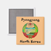 Pyongyang, Noord-Korea (DVK) Heremitisch Koninkrij Magneet (Voorkant / Achterkant)