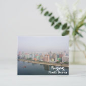 Pyongyang Noord-Korea - een City-Uitzicht Briefkaart (Staand voorkant)
