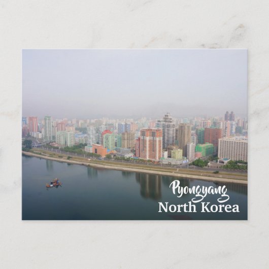 Pyongyang Noord-Korea - een City-Uitzicht Briefkaart (Voorkant)