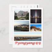 Pyongyang - Noord-Korea - Mozaïek - Briefkaart (Voorkant / Achterkant)