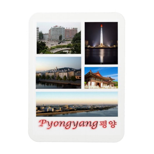 Pyongyang - Noord-Korea - Mozaïek - Magnet Magneet (Verticaal)