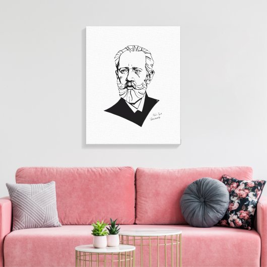 Pyotr Tchaikovsky Canvas Afdruk (Insitu (Woonkamer))