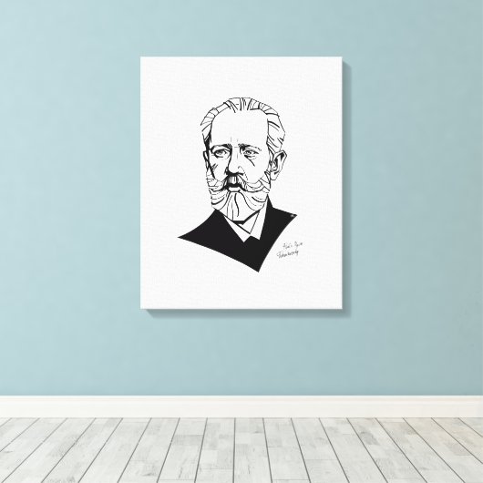Pyotr Tchaikovsky Canvas Afdruk (Insitu (Houten vloer))