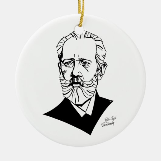 Pyotr Tchaikovsky Keramisch Ornament (Voorkant)