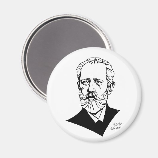 Pyotr Tchaikovsky Magneet (Voorkant / Achterkant)
