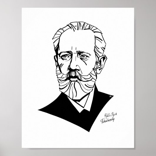 Pyotr Tchaikovsky Poster (Voorkant)