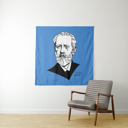 Pyotr Tchaikovsky Wandkleed (In situ)