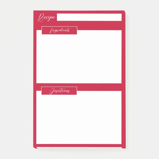 Pyracantha-bes rode recept sticky notities post-it® notes (Voorkant)