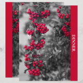 Pyracantha-besjes Eten Recept Scheiding (Voorkant / Achterkant)