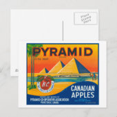 Pyramid Apple Label - Penticton B.C. Canada Briefkaart (Voorkant / Achterkant)