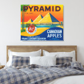 Pyramid Apple Label - Penticton B.C. Canada Canvas Afdruk (Insitu (Slaapkamer))