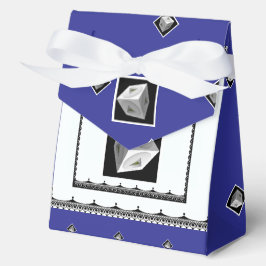 Pyramid Cube Black White Deep Blu Bedankdoosjes